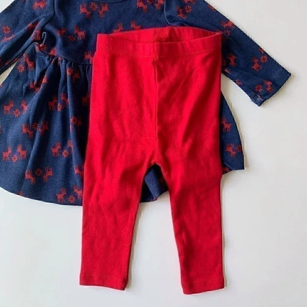 NWOT Hanna Andersson Dress And Leggings Set 6-12 Months 12-18 Months